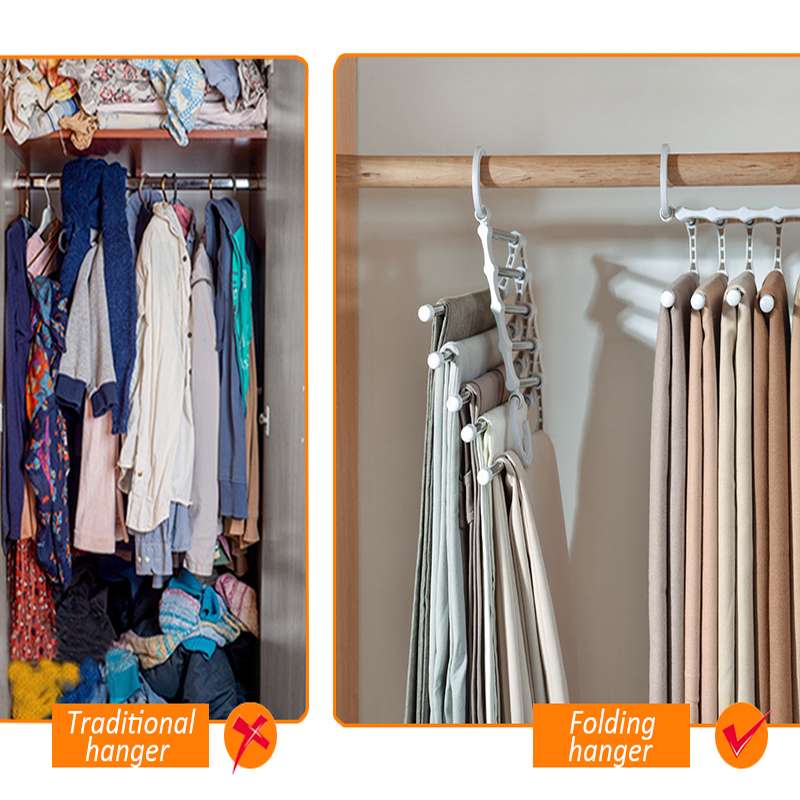 2/3/4-layer Hanging Pants Rack, Durable Clothes Storage Pouches